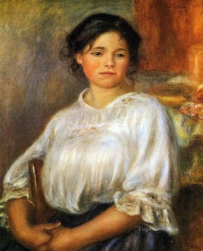 Mujer joven sentada Pierre Auguste Renoir Pinturas al óleo